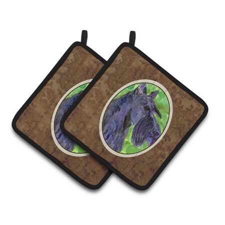 Carolines Treasures Scottish Terrier Pair of Pot Holders, 7.5 x 3 x 7.5 in. SS8792PTHD